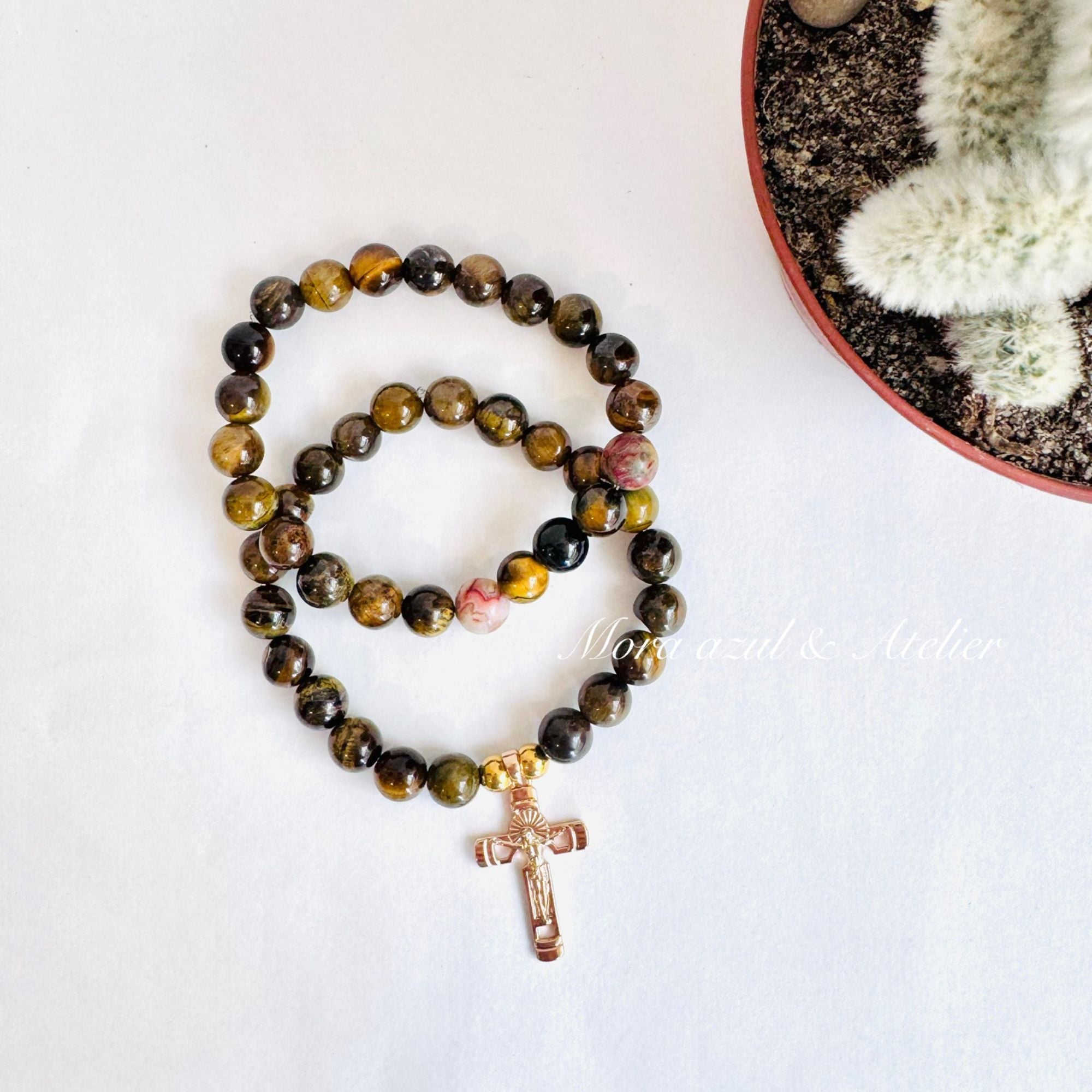 Pulsera ojo de tigre - Juan 3:16