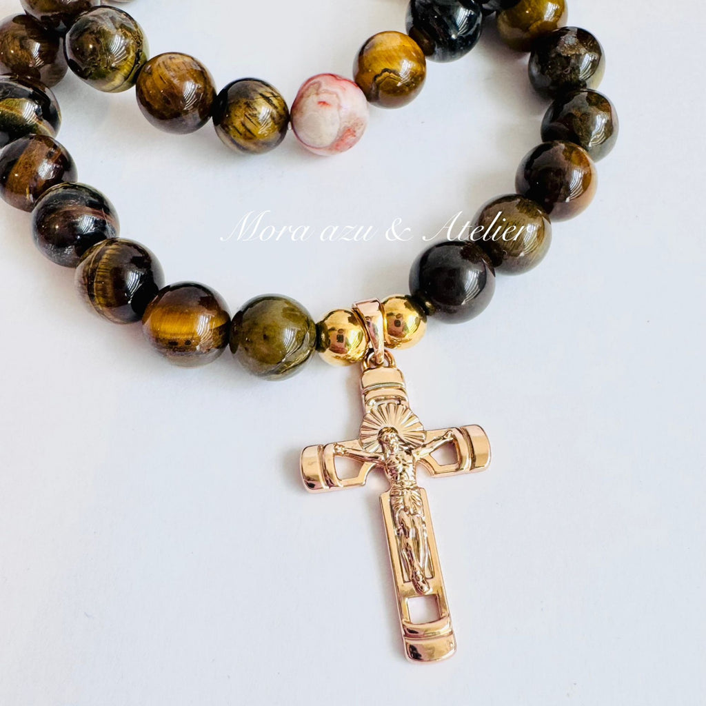 Pulsera ojo de tigre - Juan 3:16