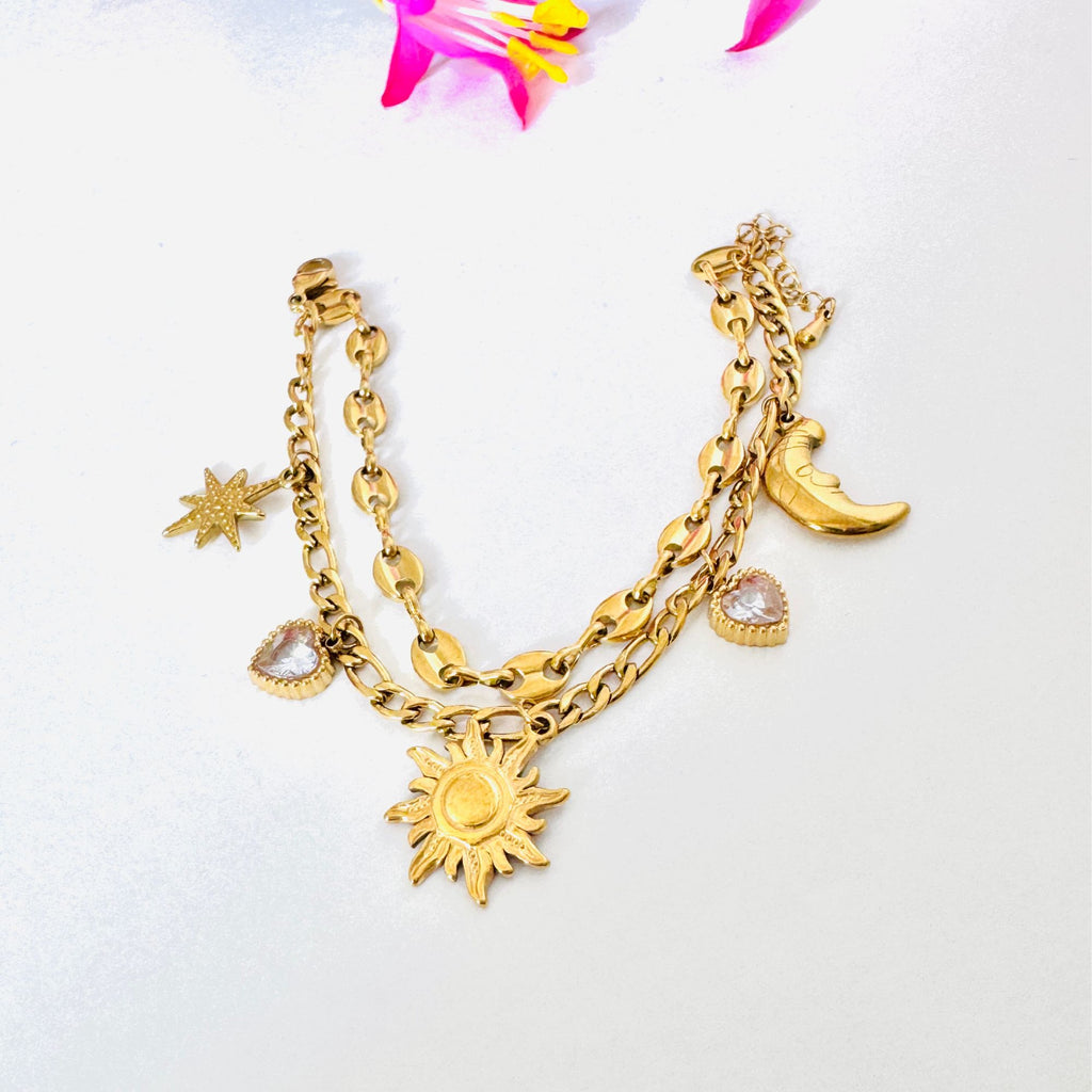 Pulsera doble de estrellas dupe Tifany