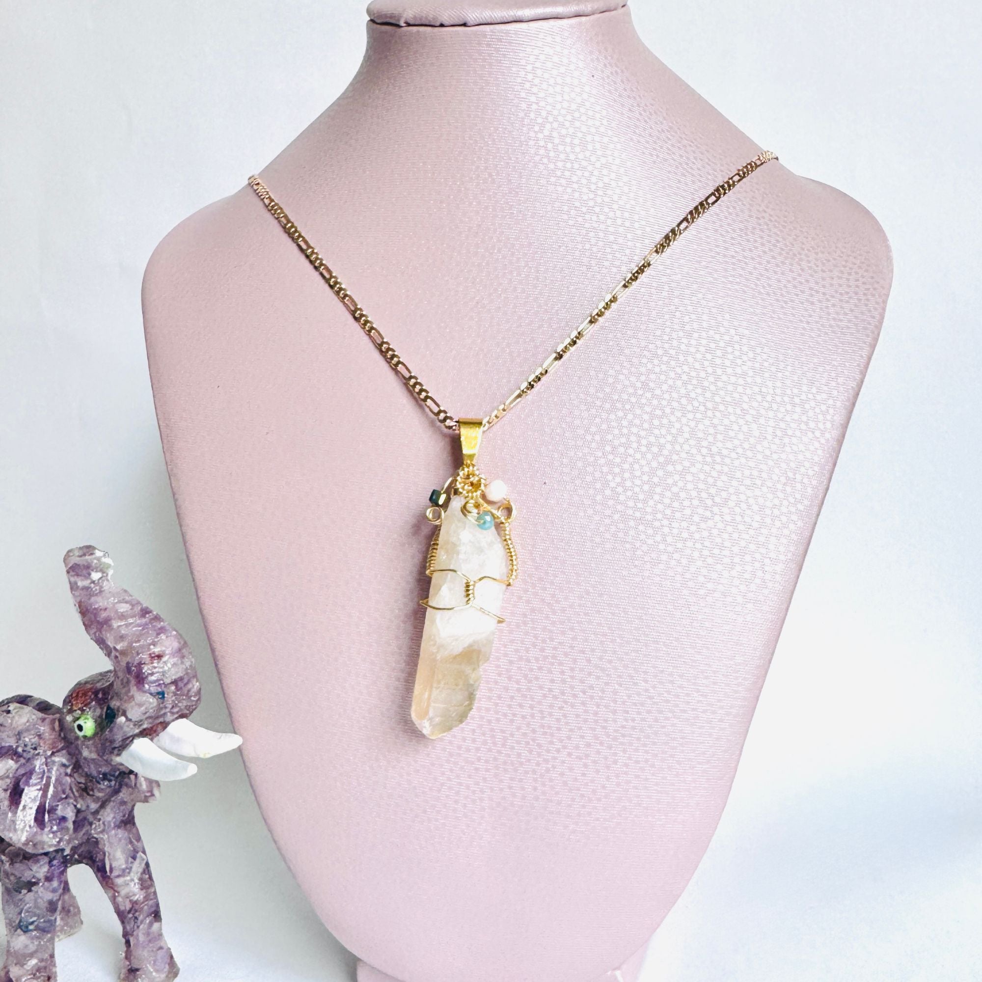 Collar cuarzo citrino carti