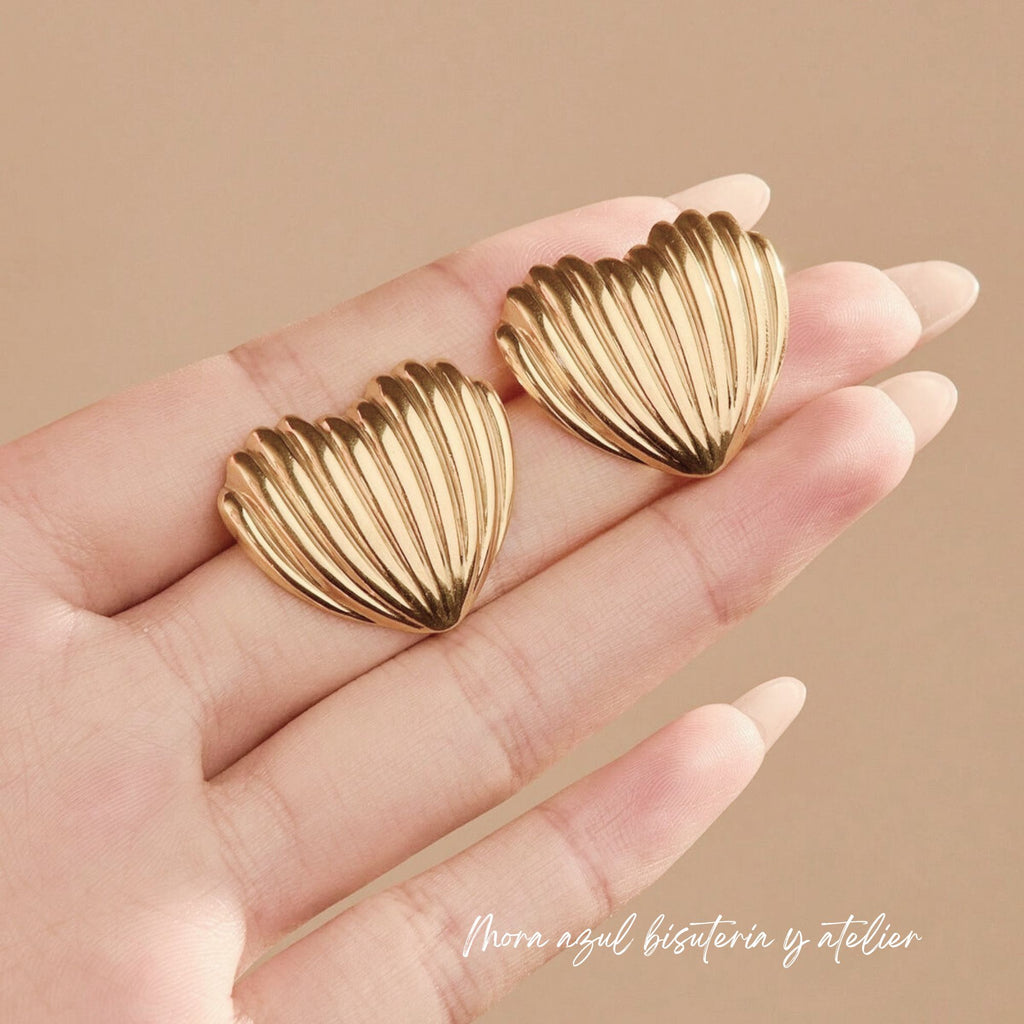 Arete chunky corazón