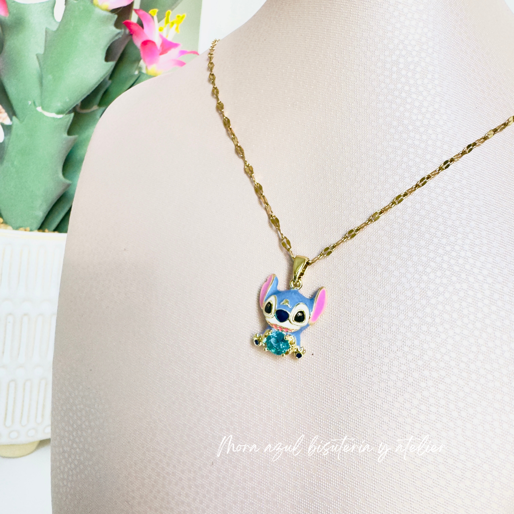 Collar Stich celeste