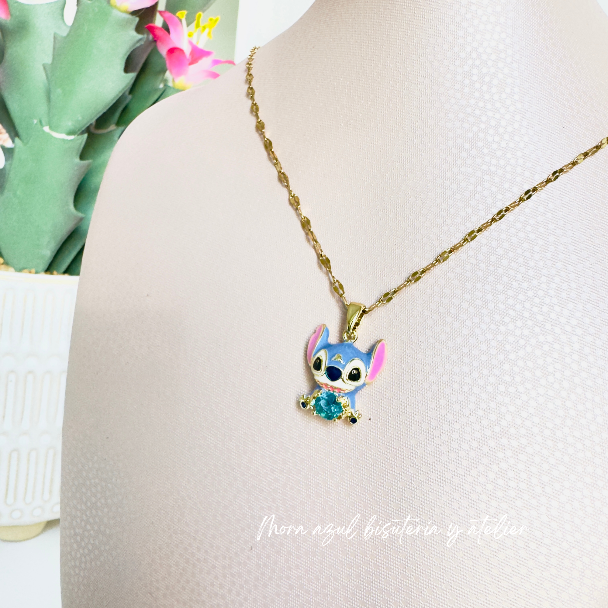 Collar Stich celeste