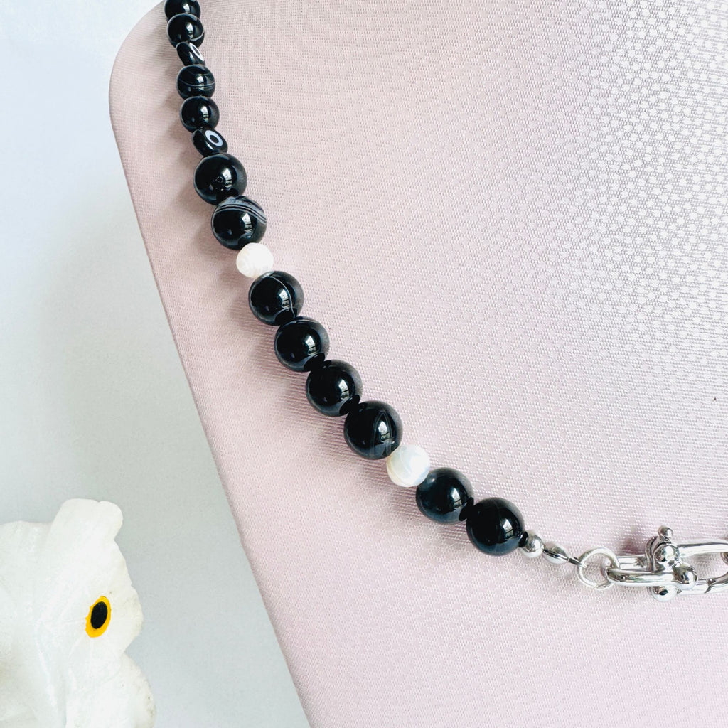 Collar onix perla y turco