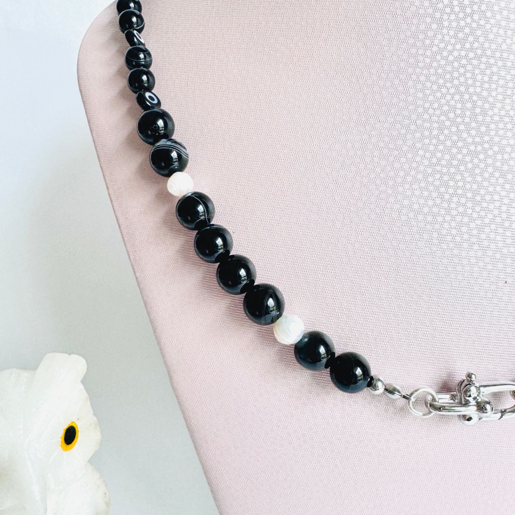 Collar onix perla y turco