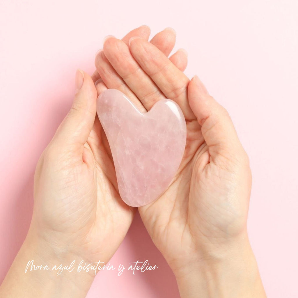 Gua Sha Cuarzo rosa natural