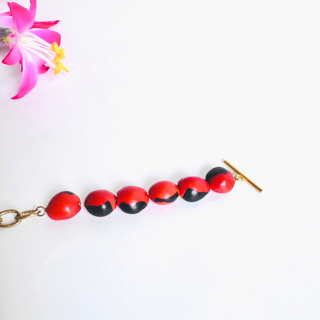 Pulsera huayruro eslabón