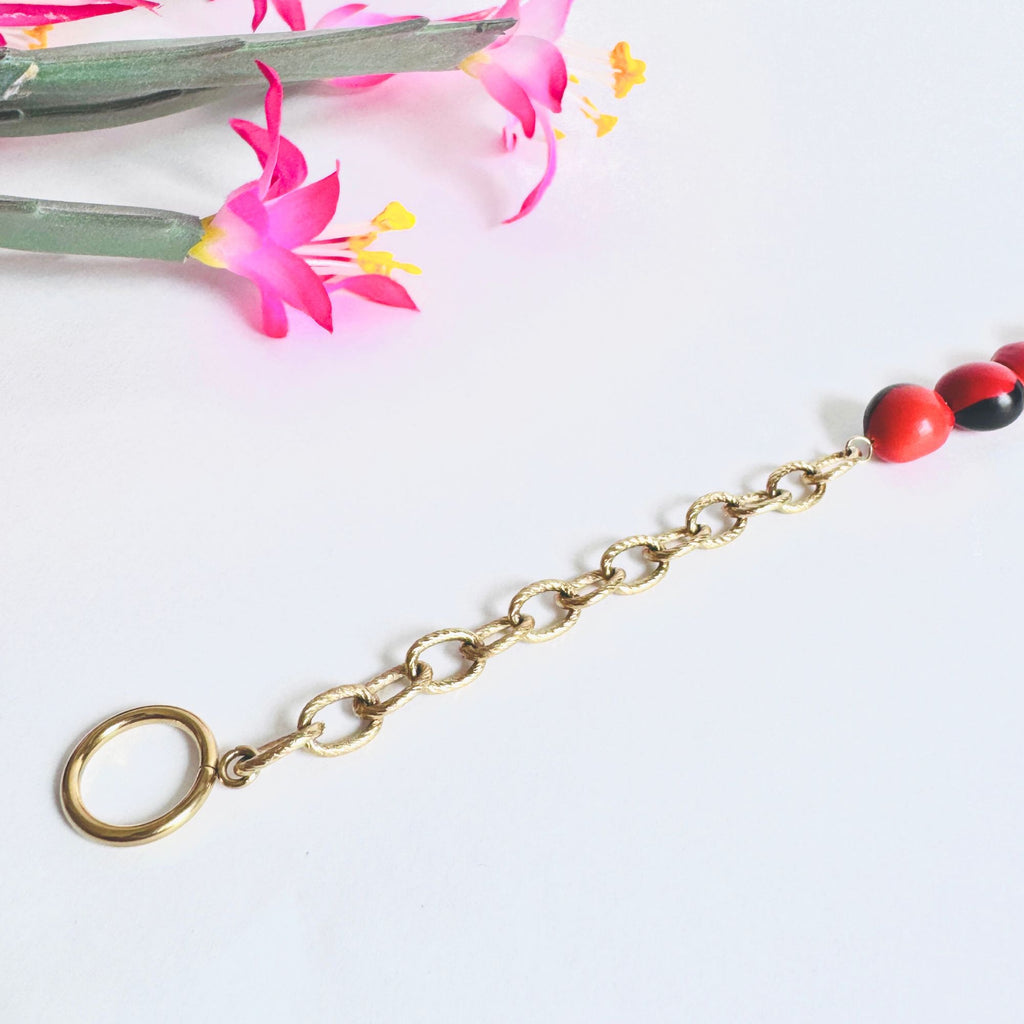 Pulsera huayruro eslabón