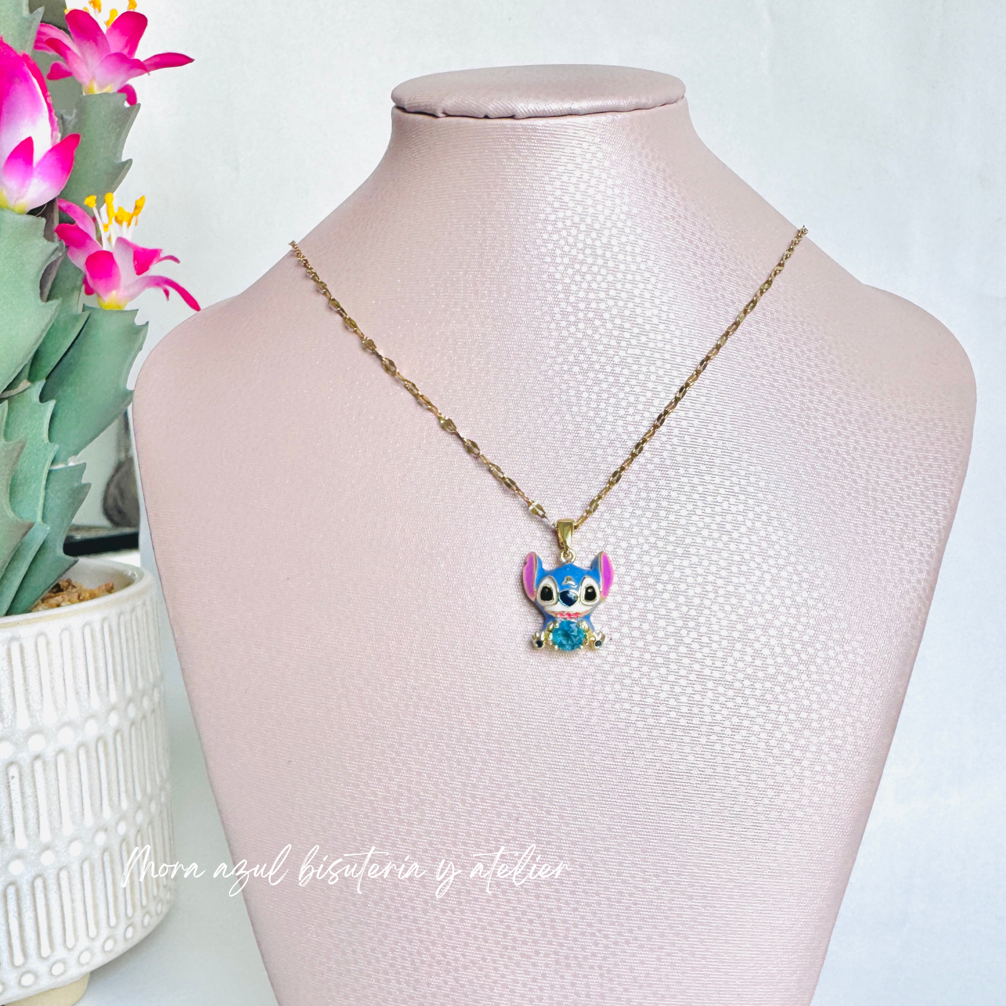 Collar Stich celeste