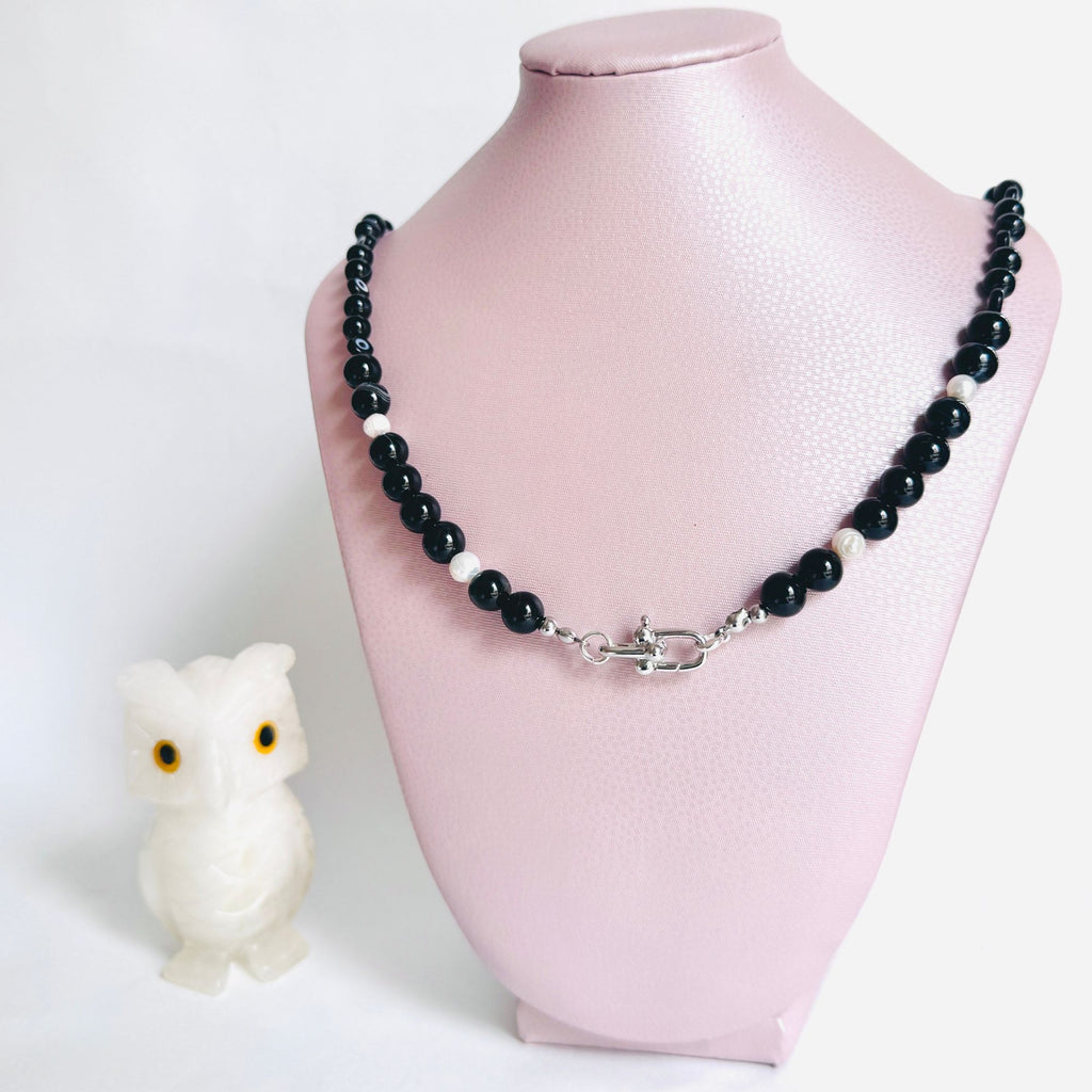 Collar onix perla y turco