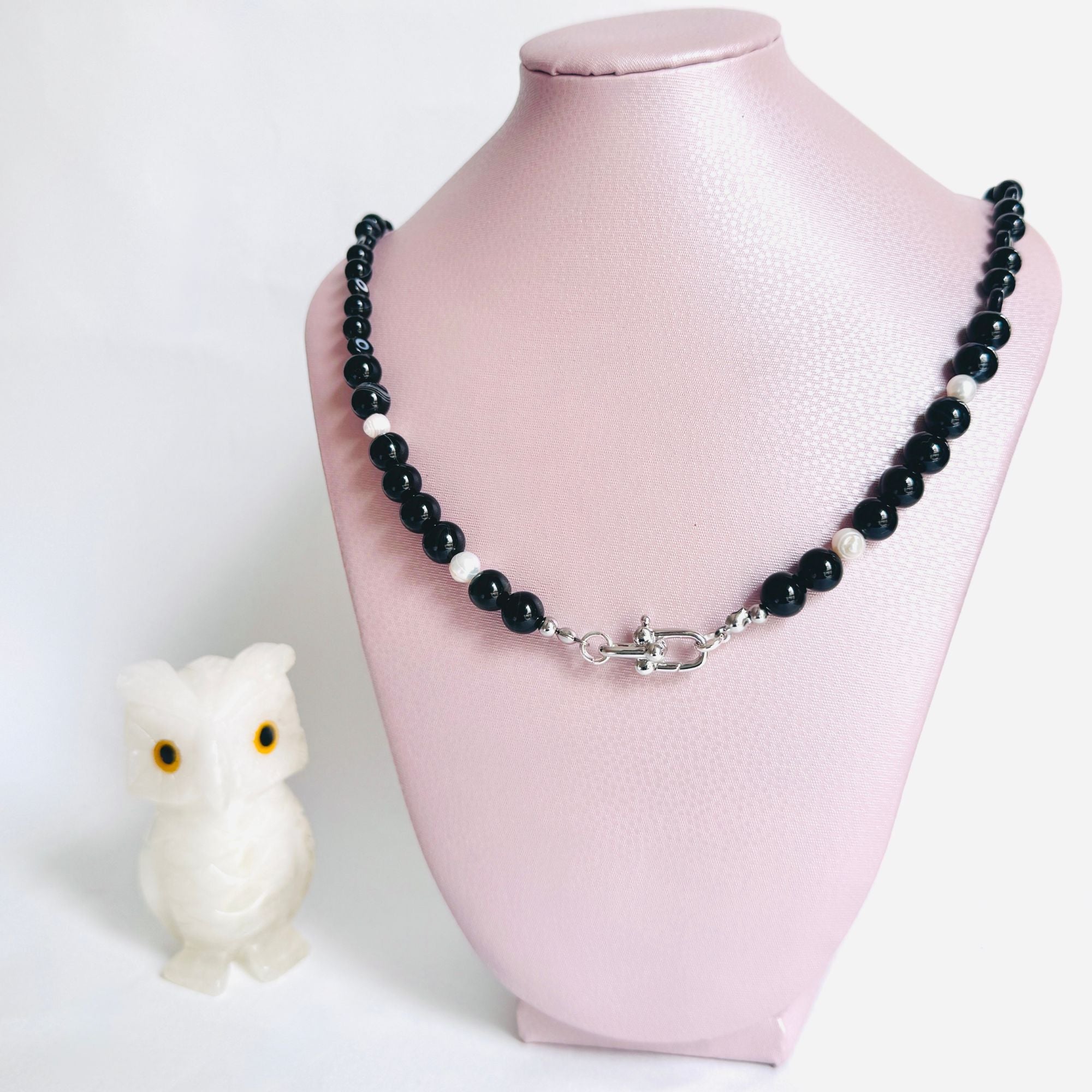 Collar onix perla y turco