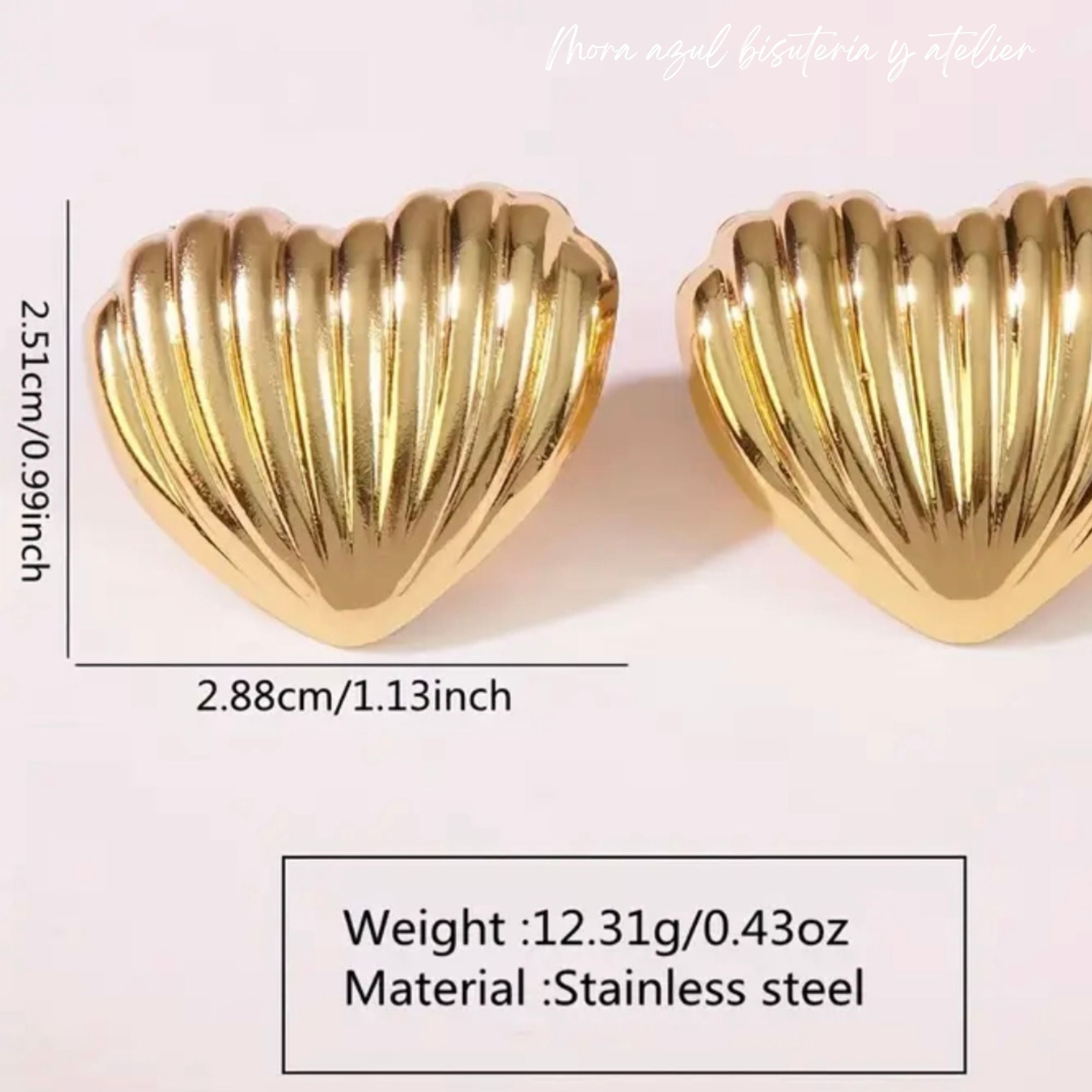 Arete chunky corazón