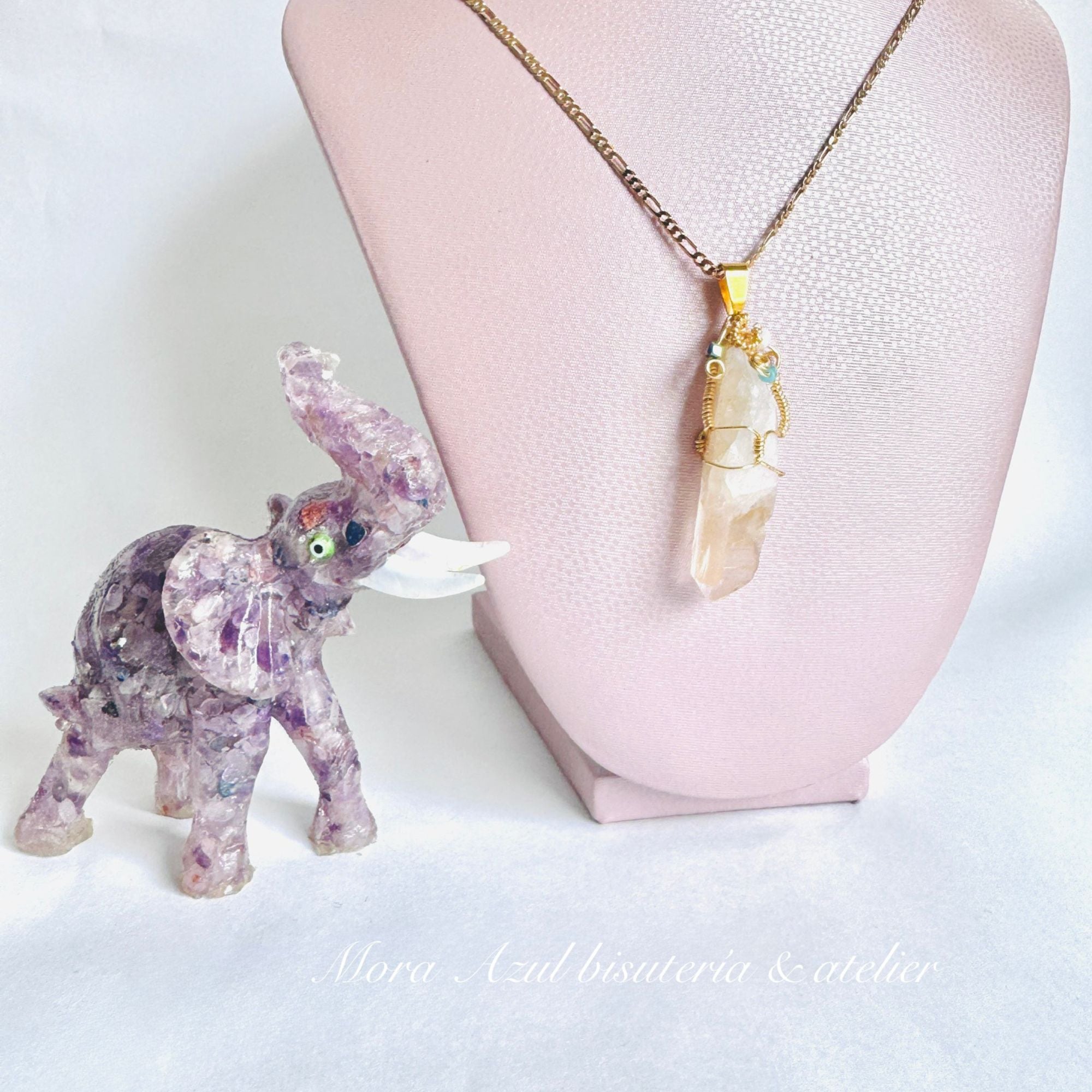 Collar cuarzo citrino carti