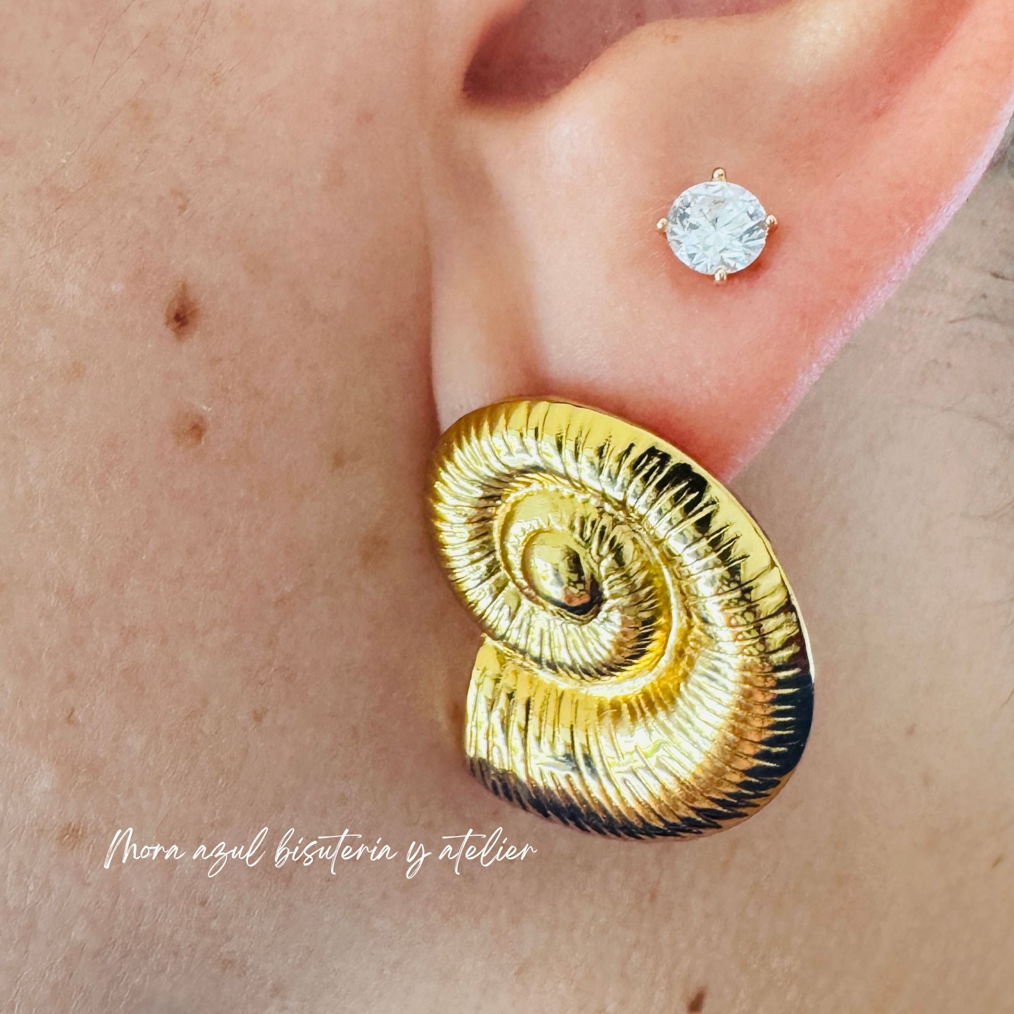 Aretes caracol chunky