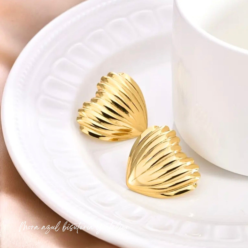 Arete chunky corazón